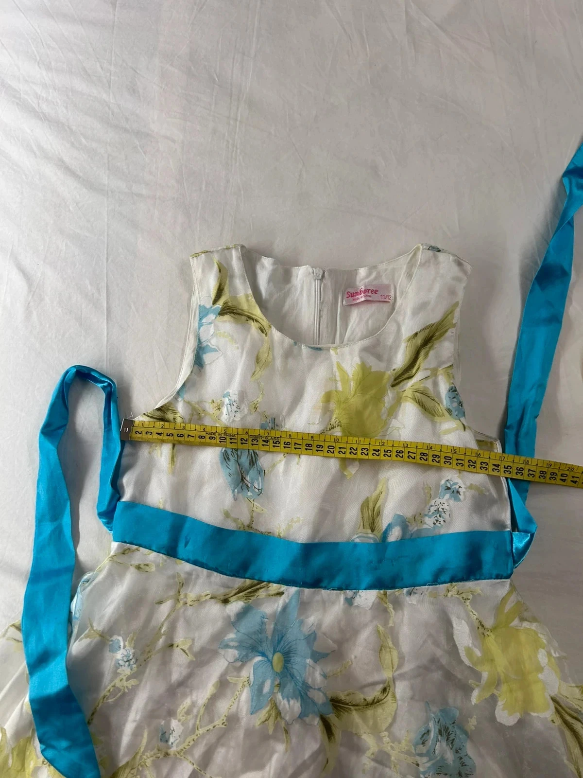 Witte en blauwe vintage sunboree jurk – photo 10